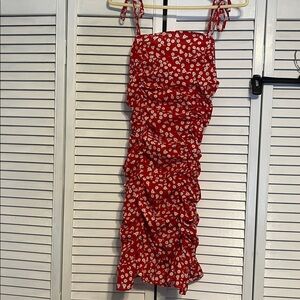 SHEIN Red Floral Mini Dress